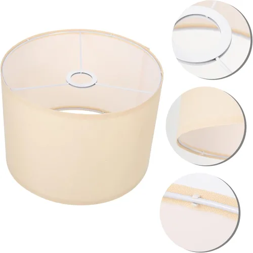 Miniatura 3 de Uonlytech Elegante pantalla de lino beige de repuesto para lámpara de pie de lino, pantalla de escritorio, fácil de instalar, clips extraíbles