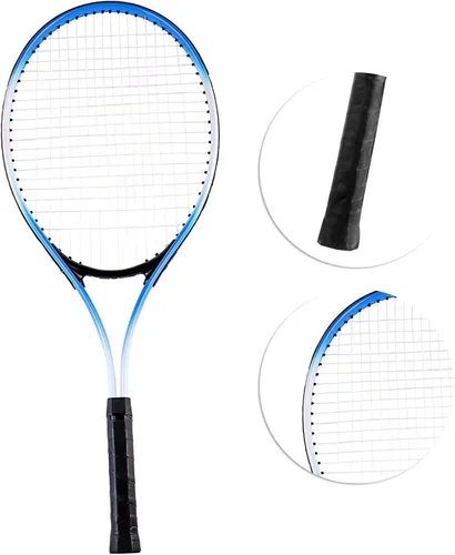 Miniatura 8 de Raqueta de tenis de 27 pulgadas, raqueta de tenis individual para principiantes, entrenamiento de competencia con bolsa de transporte, adultos
