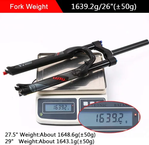 Miniatura 5 de BUCKLOS Horquilla manual de suspensión de aire MTB QR de 29 pulgadas y tuerca de estrella de tapa superior