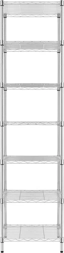 Miniatura 7 de Finnhomy Estantería de alambre resistente de 7 niveles, 18 x 18 x 72 pulgadas, estante de almacenamiento de 7 niveles con tubo de acero engrosado