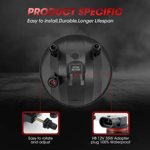 Miniatura 5 de Luces antiniebla compatibles con GMC Sierra 1500 2007-2013 2007-2014 GMC Sierra 2500 3500HD incluido interruptor y kit de cableado