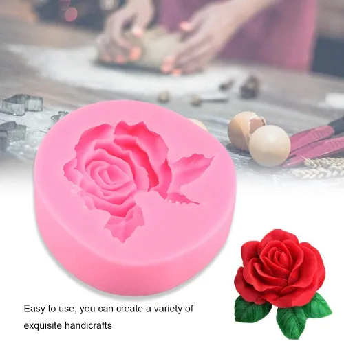 Miniatura 5 de Rose Collection - Molde de silicona para fondant, molde para decorar pasteles de fondant, molde de decoración de pasteles, flor y rosa, jabón
