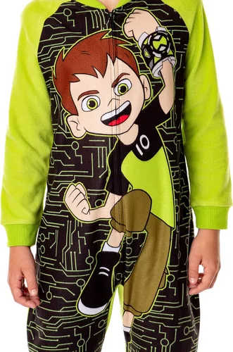 Miniatura 3 de INTIMO Ben 10 - Pijama sin pies con personajes Omnitrix de dibujos animados para niños, Multi colorido