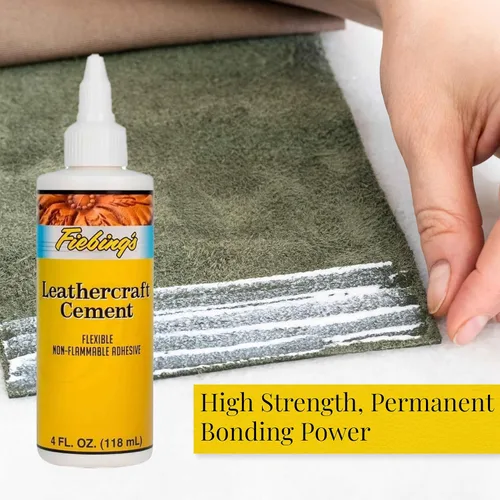 Miniatura 4 de Cemento para Cuero Fiebing's Leathercraft – Adhesivo para Cuero de 4 oz – Secado Rápido, Alta Resistencia, Flexible, Unión Permanente