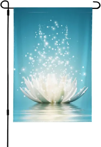 Miniatura 12 de Bandera de jardín floral retro de los años 70 de 12 x 18 pulgadas, bandera decorativa de primavera, pequeña, vertical, de doble cara, decoración