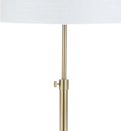 Miniatura 7 de JONATHAN Y JYL3022A - Lámpara de pie ajustable de mármol dorado y blanco de 65 pulgadas, lámpara de pie moderna y glamorosa para sala de estar