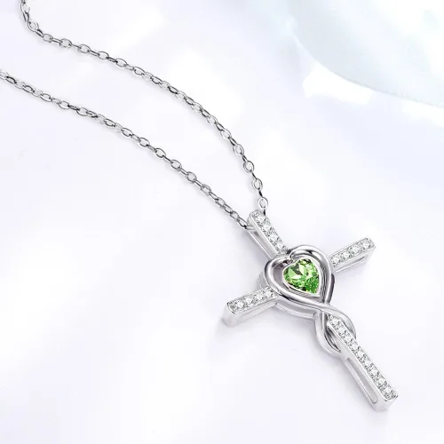 Miniatura 8 de Dorella Collar de infinito de amor para ella, regalos de cumpleaños, esposa, mamá, plata de ley 925, piedra natal de junio, joyería de perlas