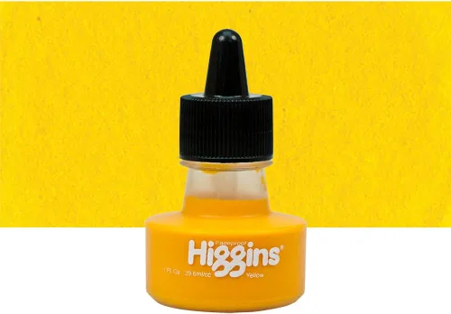 Miniatura 8 de Higgins Tinta de dibujo pigmentada, negra, botella de 1 onza (44021)