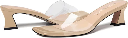 Miniatura 6 de MODENCOCO Sandalias de tacón bajo grueso y grueso para mujer, con puntera abierta, de 2 pulgadas