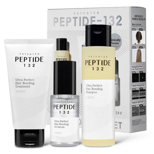 Miniatura 9 de COSRX PEPTIDE-132 - Mini kit de vinculación para el cabello – Champú y tratamiento de tamaño viaje + suero de aceite de tamaño completo, juego