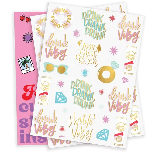 Miniatura 7 de xo, Fetti Bride Vibes - Tatuajes de despedida de soltera - 32 estilos de purpurina Decoración de fiesta de bach, regalo de dama de honor, regalo