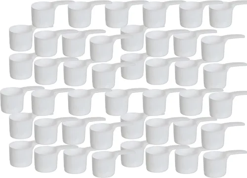 Miniatura 5 de Cuchara de envasado de medición de plástico de 2.4 fl oz (= 70 cc/ = 4.73 cucharadas/= 2.37 fl oz/ = 0.3 taza), mango medio - para medir y dispensar