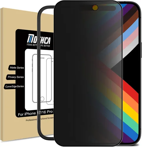 Miniatura 9 de Mothca Protector de pantalla mate de privacidad para iPhone 14 Pro Max de 6.7 pulgadas con pegatina de alineación, vidrio templado antiespía