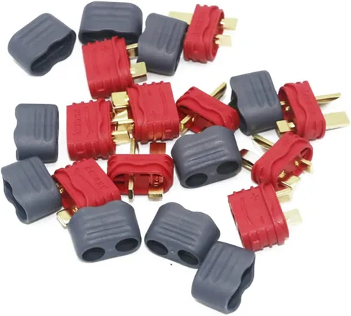 Miniatura 2 de Amass - 10 pares de conectores en T actualizados de la funda Deans Conector Deans Plug para piezas RC (10 pares de enchufe en T)