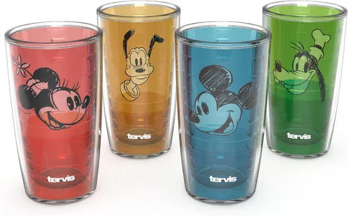 Miniatura 15 de Tervis Disney Fundamentals Collection - Vaso aislado de doble pared hecho en Estados Unidos mantiene las bebidas frías y calientes, 16 onzas, Mickey
