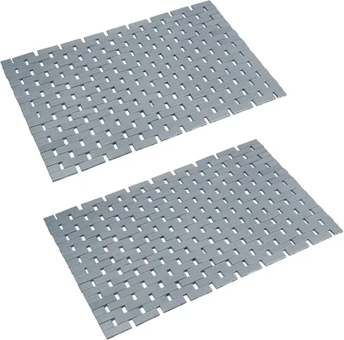Miniatura 15 de Alfombra de baño de bambú, alfombras de baño para suelo, ducha y bañera de madera, impermeable, antideslizante, accesorios de 16 x 24 pulgadas
