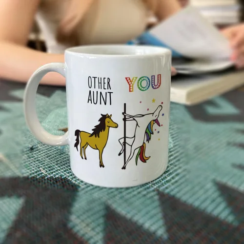 Miniatura 2 de Divertida taza de unicornio para tía, regalo inspirador de agradecimiento de sobrina sobrino, cumpleaños para nuevas tías y tías