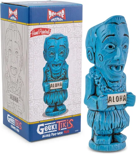 Miniatura 4 de Geeki Tikis Pee-Wee Herman Aloha Taza de cerámica Vaso de cóctel para fiesta de cerveza para licor, bebidas Capacidad para 12 onzas