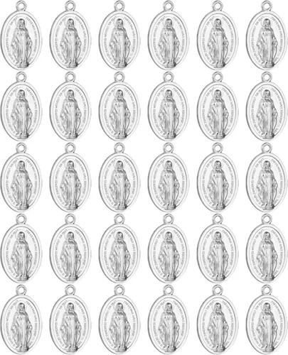 Miniatura 7 de COTTVOTT Colgante de Medalla de San Cristóbal/San José/Arcángel San Miguel/San Benito/Nuestra Señora Gracia Guadalupe para Collar de Rosario