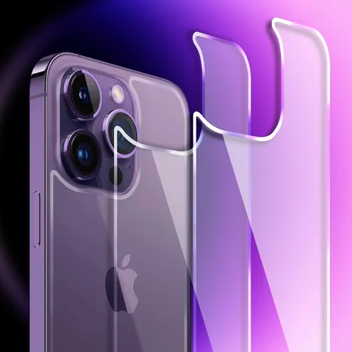 Miniatura 7 de Protector de pantalla trasera para iPhone 14 Pro Max (paquete de 2), iPhone 14 Pro Max, protector de vidrio trasero templado (6.7 pulgadas)