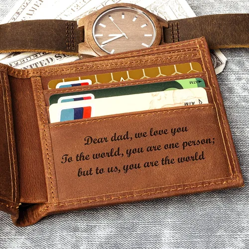 Miniatura 5 de awofer Cartera personalizada personalizada cartera grabada para hombres cartera de fotos