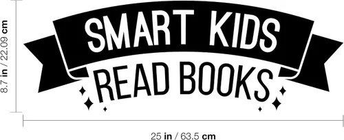 Miniatura 3 de Vinilo decorativo para pared, diseño inteligente para niños, leído libros, 8.7 x 25 pulgadas, optimismo motivacional moderno, cita educativa, hogar