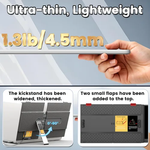 Miniatura 3 de domyfan Extensor de pantalla para portátil de 14 pulgadas, extensor de monitor dual portátil ultrafino con pantalla IPS FHD 1080P, Plug & Play a