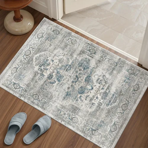 Miniatura 23 de Alfombra de pasillo lavable de 2 x 6 pies - Alfombras de cocina con respaldo antideslizante vintage suave estilo granja, alfombra de entrada