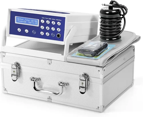 veicomtech Máquina de desintoxicación de baño de pies iónico, máquina de desintoxicación de pies 2 en 1, spa iónico para pies con pulsera, cinturón