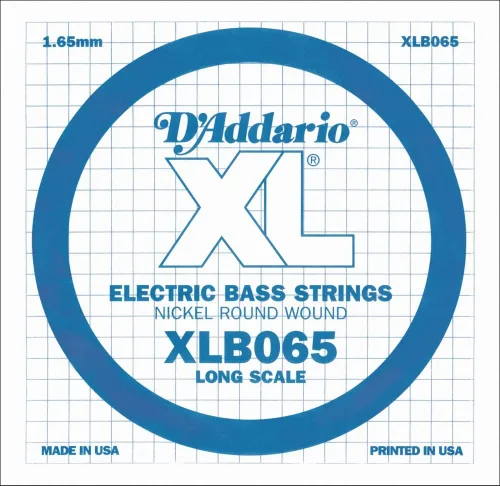 Miniatura 25 de D'Addario XLB020P Guitarra Bajo de Acero Liso Cuerda Simple, Escala Larga, .020