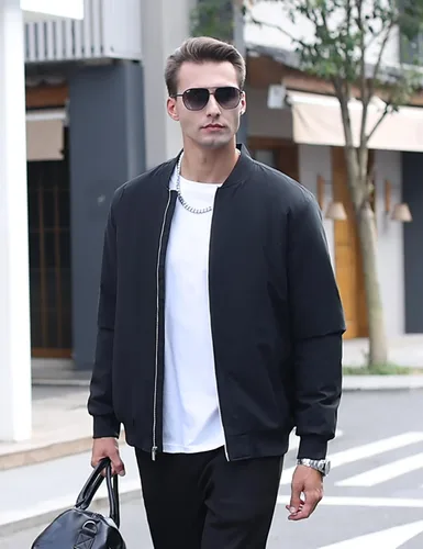 Miniatura 2 de TACVASEN Chaquetas bomber para hombre, casual, otoño, invierno, cálidas, cortavientos, cremallera completa, resistente al viento, abrigos