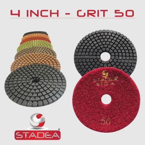Miniatura 3 de Grit 50 4" Diamond Pulir Pads Premium Grado Mojado Flexible 3 MM Alto