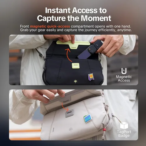 Miniatura 3 de PGYTECH OneGo Bolsa Bandolera de Bolsillo para DJI Osmo Pocket 3, funda de transporte diaria portátil a prueba de salpicaduras con correa