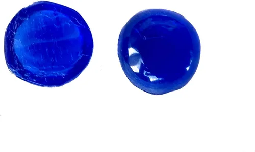 Miniatura 4 de Rastogi Handicrafts Centros de mesa, gemas de vidrio para rellenos de jarrones, decoración de boda, guijarros de un lado plano, 100 piezas (azul)
