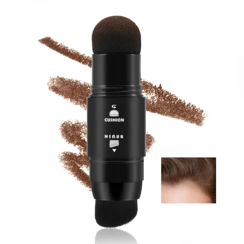 Miniatura 8 de Polvo para cubrir el cabello gris, doble cubierta de cabeza gris con esponja y cepillo, polvo de contorno impermeable para pérdida de cabello fino
