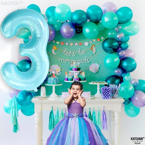 Miniatura 195 de KatchOn, Globo grande azul número 2 de 40 pulgadas Decoraciones de cumpleaños de Baby Shark para niño de 2 años Globo azul número 2 Globo