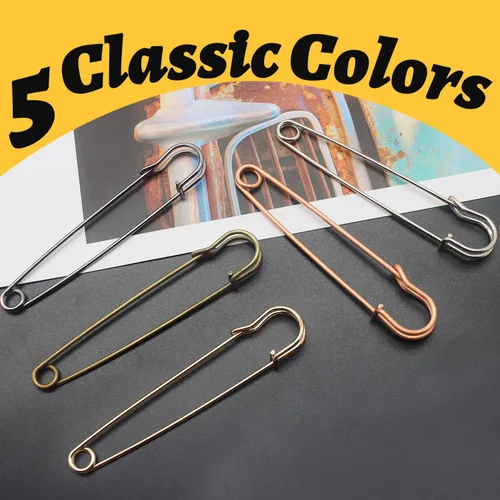 Miniatura 3 de Benvo Pines de manta jumbo resistentes – Pasadores de acero de 4 pulgadas, 40 piezas para lavandería, llaveros, ropa y más