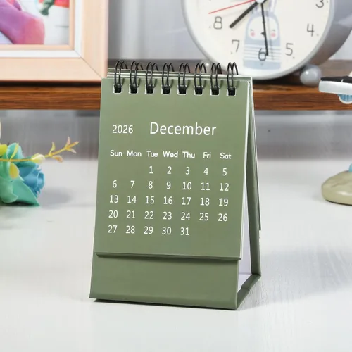 Miniatura 6 de Calendario de escritorio 2026-2027, calendario de 2 años desde enero de 2026 hasta diciembre de 2027, planificador mensual de mesa con calcomanías