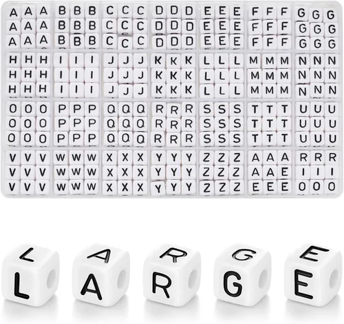 Miniatura 34 de 26 Pcs Chunky Amber Letter Beads, 20mm Jumbo 3D Acrylic Letter Beads, Big Letter Beads for Bracelets, Necklaces, Bagcharms, Shoelaces, Keychains