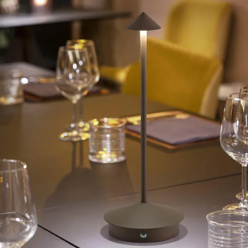 Miniatura 7 de Paquete de 2 lámparas de mesa inalámbricas recargables LED, portátiles de exterior, 5000 mAh, operadas con batería, luz de mesa con control táctil