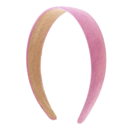 Miniatura 6 de Motique Accessories Vincha sólida de 1 pulgada de ancho tipo ante para mujeres y niñas - Negro