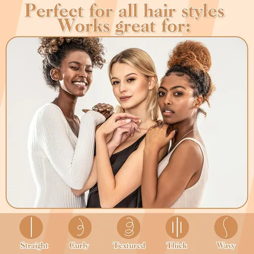Miniatura 7 de Juego de 5 cepillos para el cabello para mujer, peine desenredante, cepillo para hombres y mujeres, cabello húmedo, seco, rizado y liso