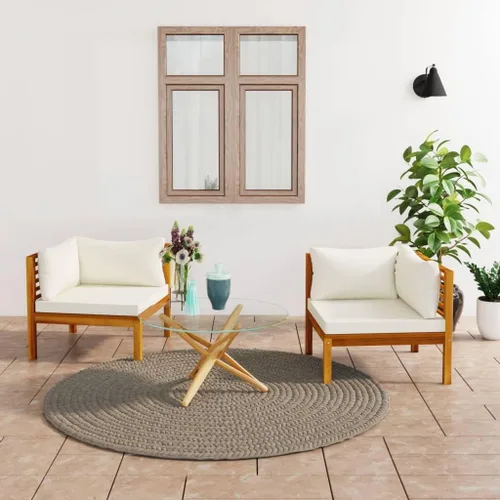 Miniatura 10 de Sofá de salón seccional con cojín gris oscuro, madera de acacia maciza para sala de estar, apartamento, dormitorio y oficina