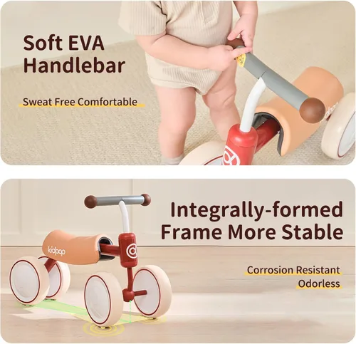 Miniatura 5 de kidpop Big BEE - Bicicleta de equilibrio para niños con vehículo de cuatro ruedas Morado