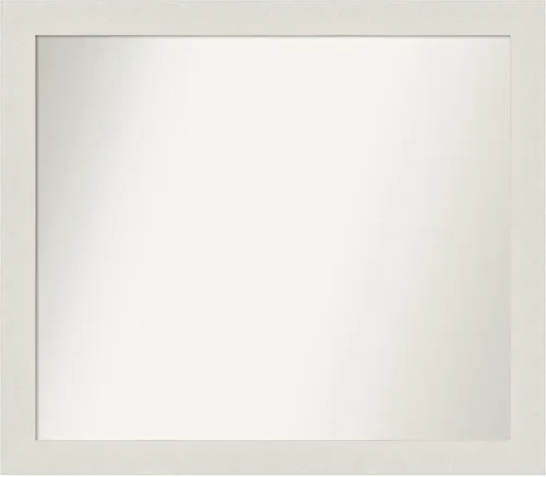 Miniatura 502 de Amanti Art Espejo de baño blanco para sobre el fregadero, 24 x 24 pulgadas, hecho a medida, espejo de tocador cuadrado blanco estrecho, marco