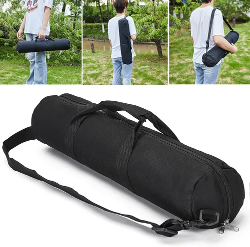 Miniatura 4 de Bolsa de transporte para trípode, 22.5 x 7.5 x 7.5 pulgadas, funda acolchada de trípode resistente con correas para el hombro y asa (S)