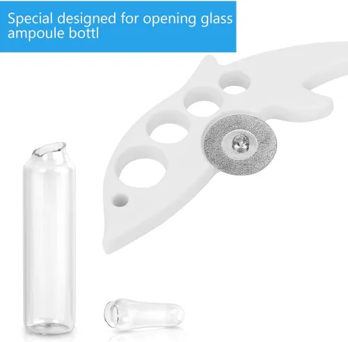 Miniatura 3 de Abrebotellas de ampolla,Abrebotellas de ampolla de vidrio con forma de pescado,Dispositivo de corte de rompedores de ampollas conveniente