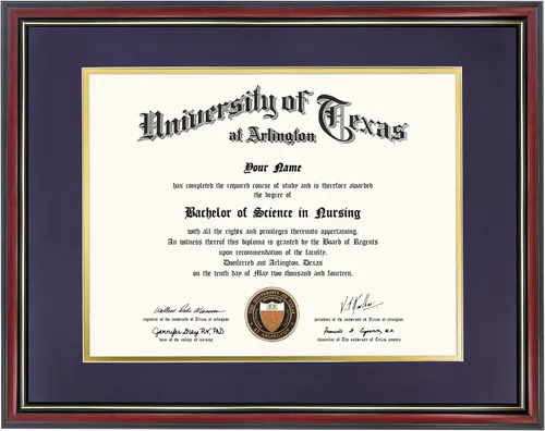 Miniatura 24 de GraduationMall Marco de diploma de certificado de 8.5 x 11, madera maciza y vidrio templado, acabado negro con ribete dorado