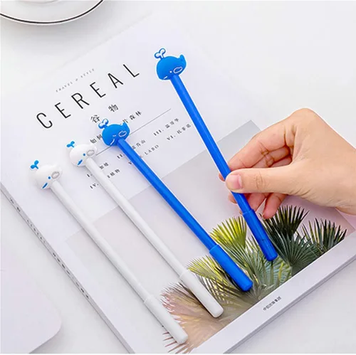 Miniatura 8 de Moda lindo colorido Kawaii encantador colorido animal pez ballena gel bolígrafos oficina escuela papelería pluma (8PCS)