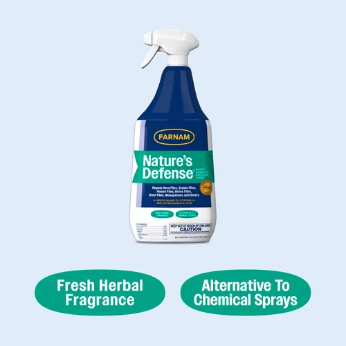 Miniatura 7 de Farnam Nature's Defense - Aerosol repelente de moscas botánico a base de agua para caballos, ideal para pieles sensibles, 32 onzas